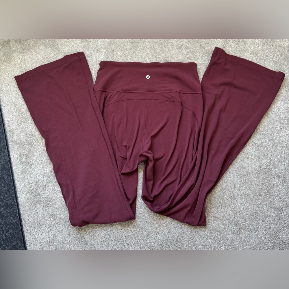 Lululemon flare Burgundy Leggings